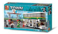Double Decker Bus and Gas Station (M38-B0331)