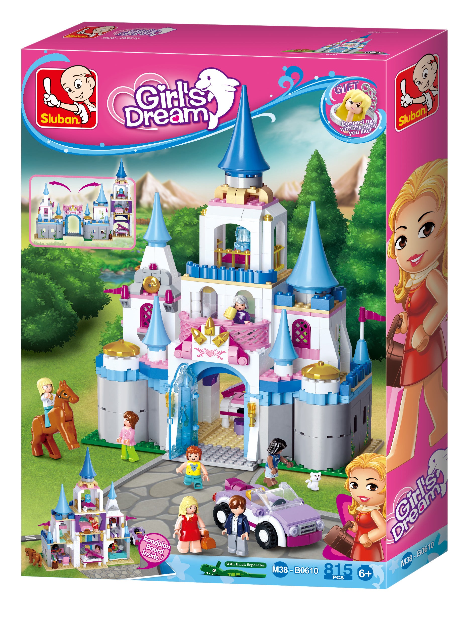 Sluban Large Girls Sapphire Castle - 815 Psc (M38-B0610)