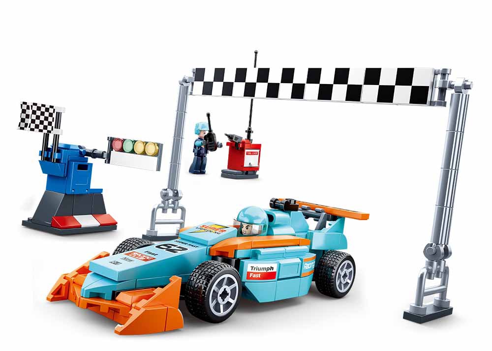 Racing Team Small Scale Race Car -210 Pieces (M38-B0762)