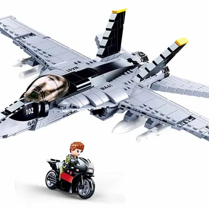 F-18 Hornet - US Fighter Jet - Bumblebee - 682 Pieces (M38-B0928)
