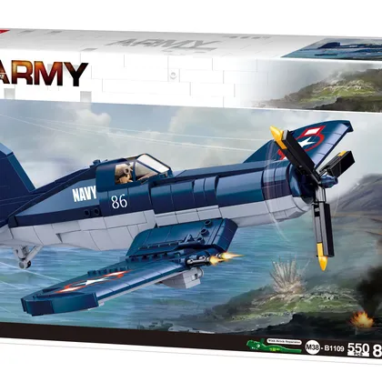Sluban US WWII-F4U Fighter Plane - 550 Pieces (M38-B1109)